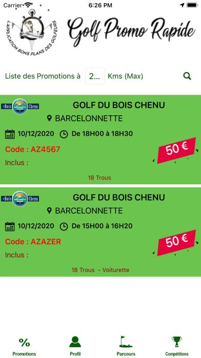 Golf promo Rapide Screenshot