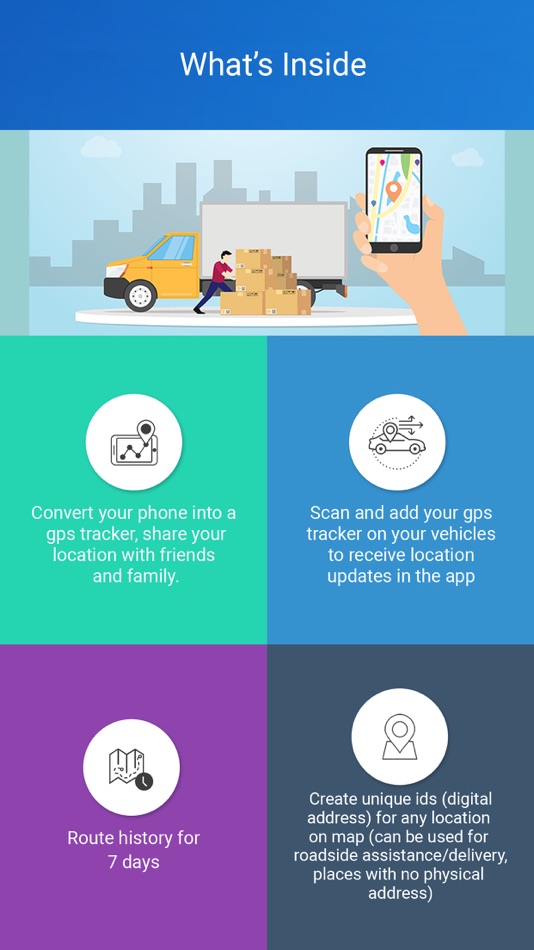 #5. BlueDot - Location sharing App (iOS) Tekijänä: Rifluxyss Softwares LLC