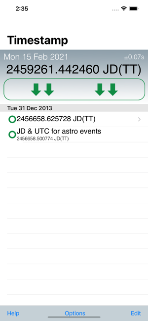 ‎Emerald Timestamp Screenshot