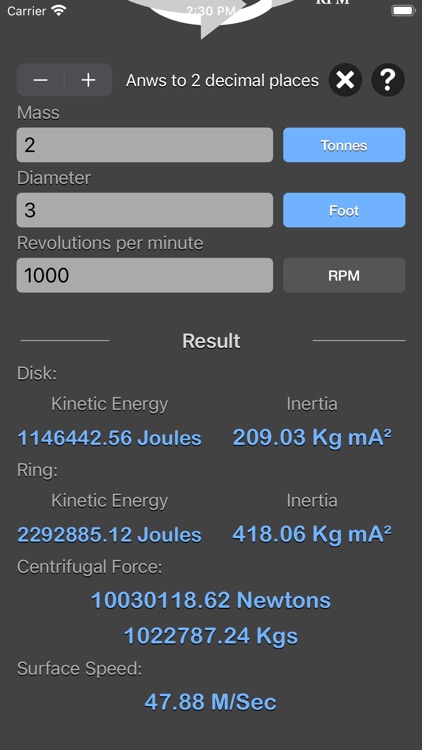 Flywheel Energy Calculator screenshot-9