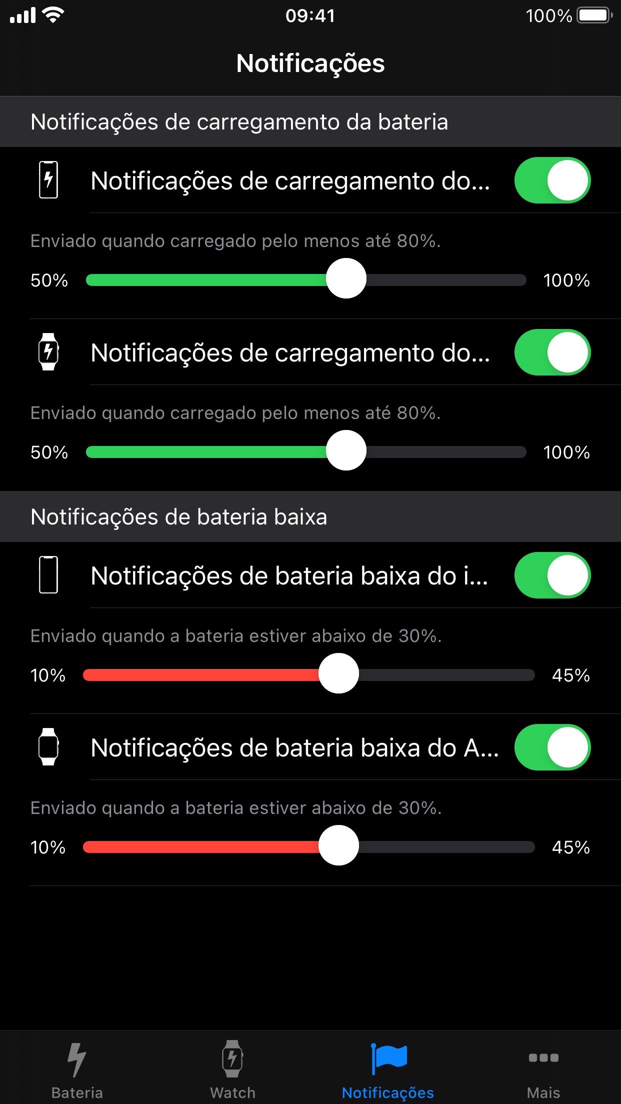 Screenshot do app Battery Life