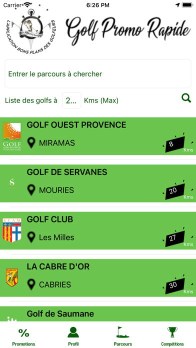 Golf promo Rapide Screenshot