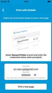 hp jetadvantage secure print iphone screenshot 2