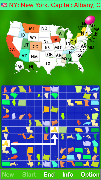 Map Solitaire - USA Screenshot