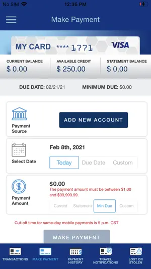 Central Keystone Visa CC screenshot 4