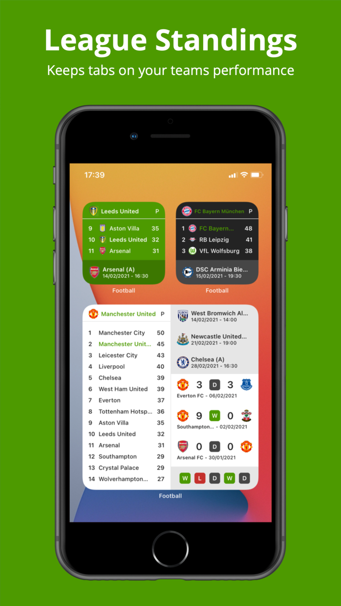 Teams - Soccer Widget