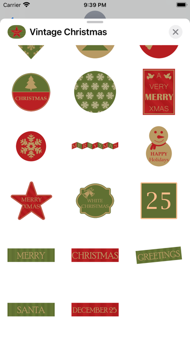 Screenshot #2 pour Vintage Xmas Stickers