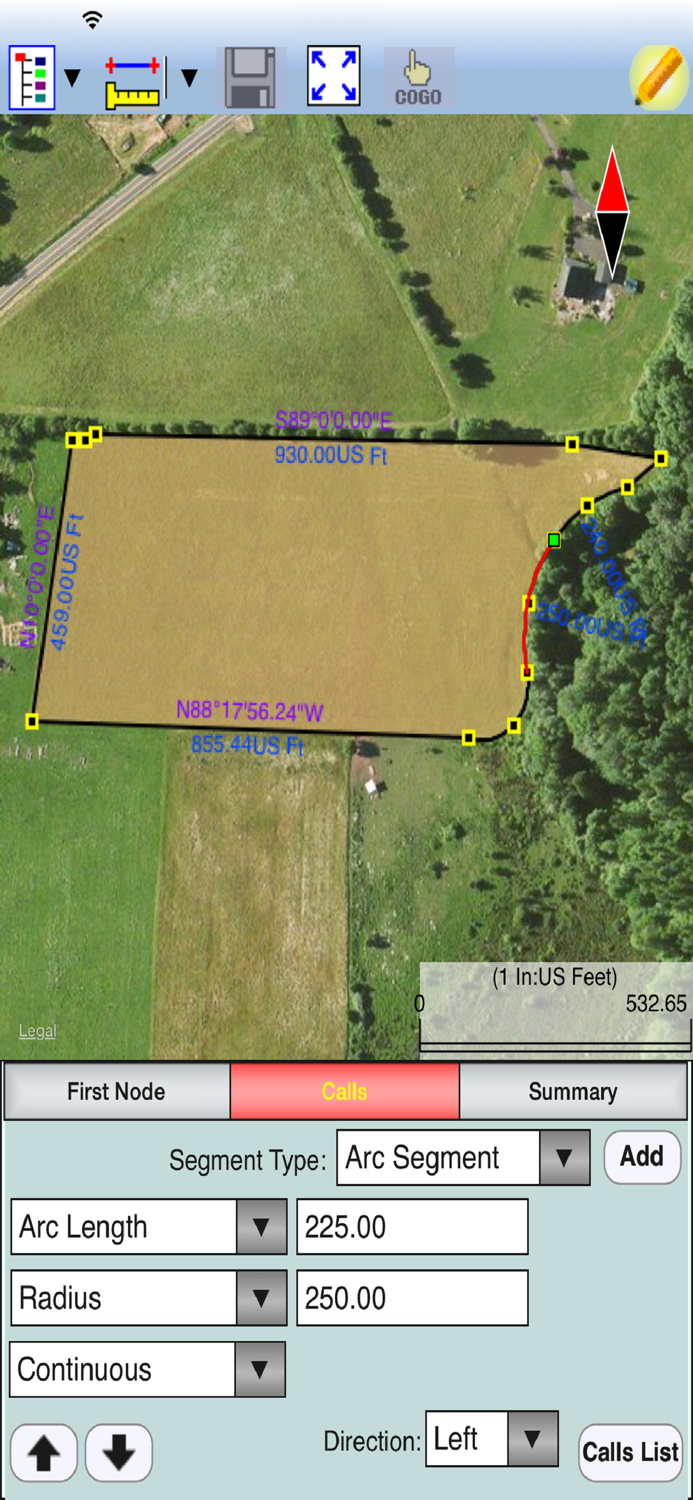 Deed Calls - Area - Perimeter