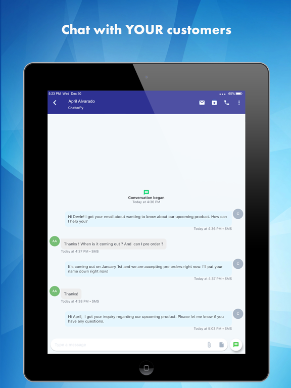 ChatterPy iPad screenshot 2 - Productivity app