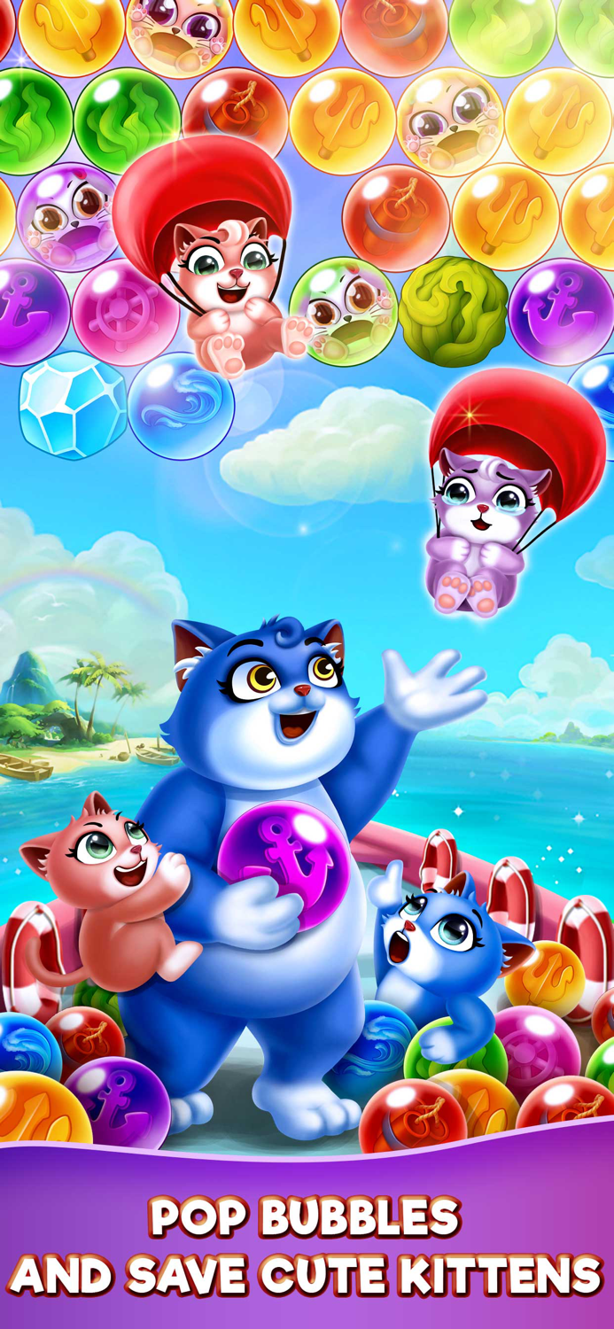 Cat Pop Island Bubble Shooter