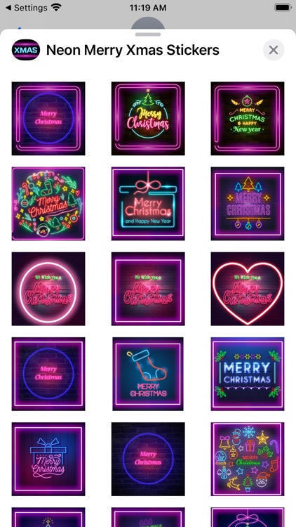 Neon Merry Xmas Stickers screenshot-9