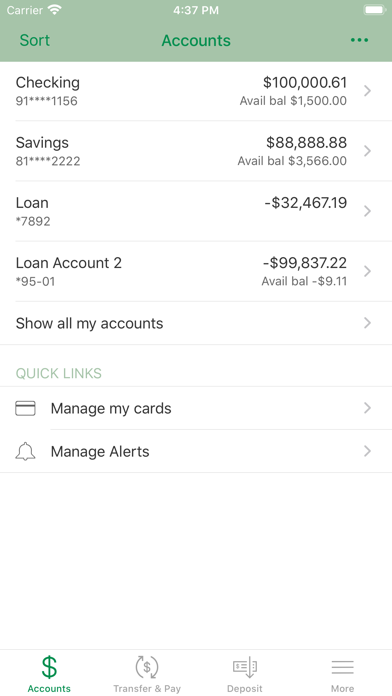 Merchants Bank Mobile Banking Screenshot
