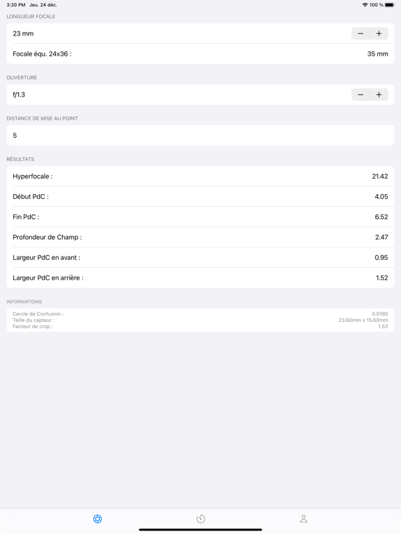 Screenshot #4 pour D0F Calculator pour Fuji