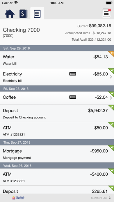 Valley Bank NV Business Mobile Screenshot