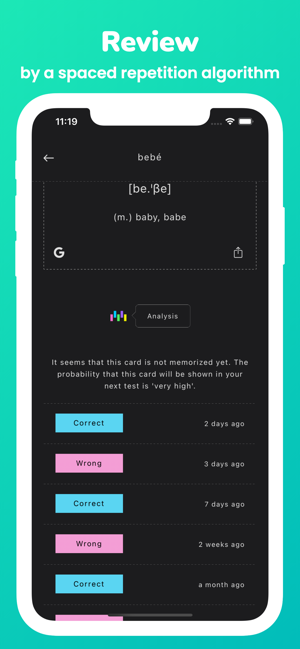 ‎Memorize: Learn Spanish Words Screenshot