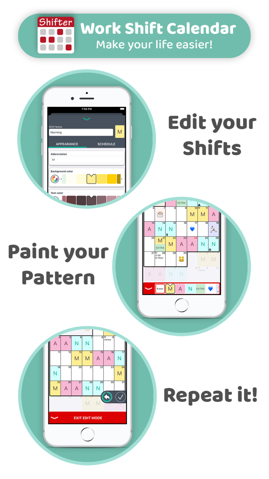 #2. Work Shift Calendar (Shifter) (iOS) 由: Luis Alberto Reyes Halaby