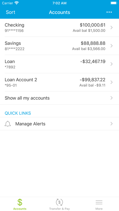 Valley Credit Union Screenshot