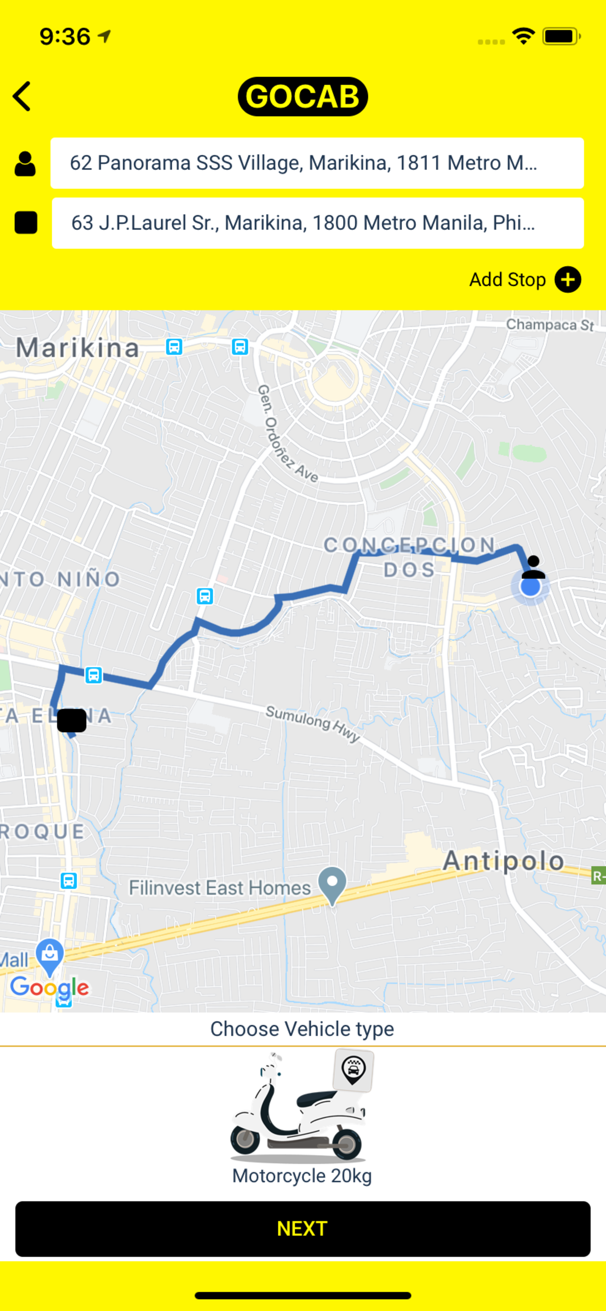 GoCab Shipper