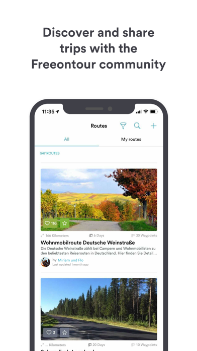 FREEONTOUR Camping App Screenshot