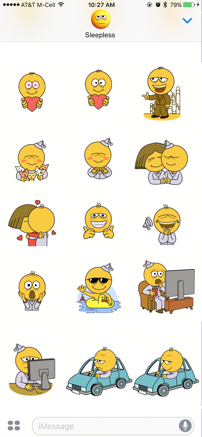Sleepless Guy Stickers