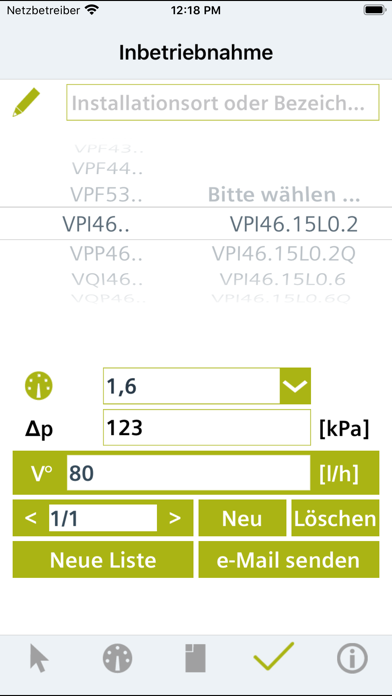 Combi Valve Sizer Screenshot