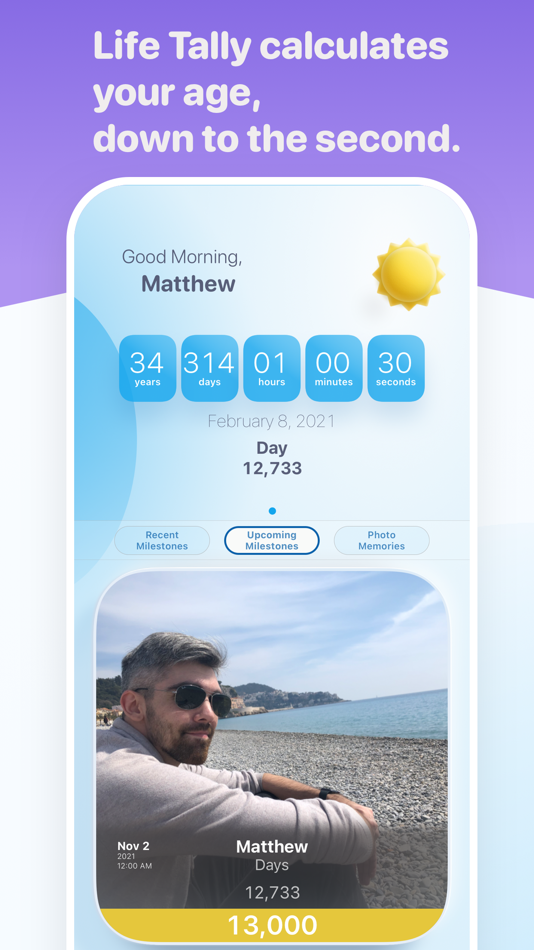 #1. Life Tally: Count Every Second (iOS) 由: Matthew Parrott