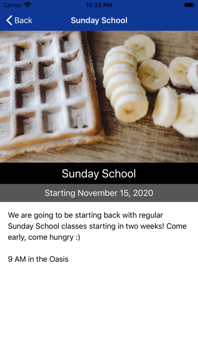 Oasis Student Ministry Screenshot