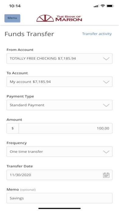 The Bank of Marion Screenshot