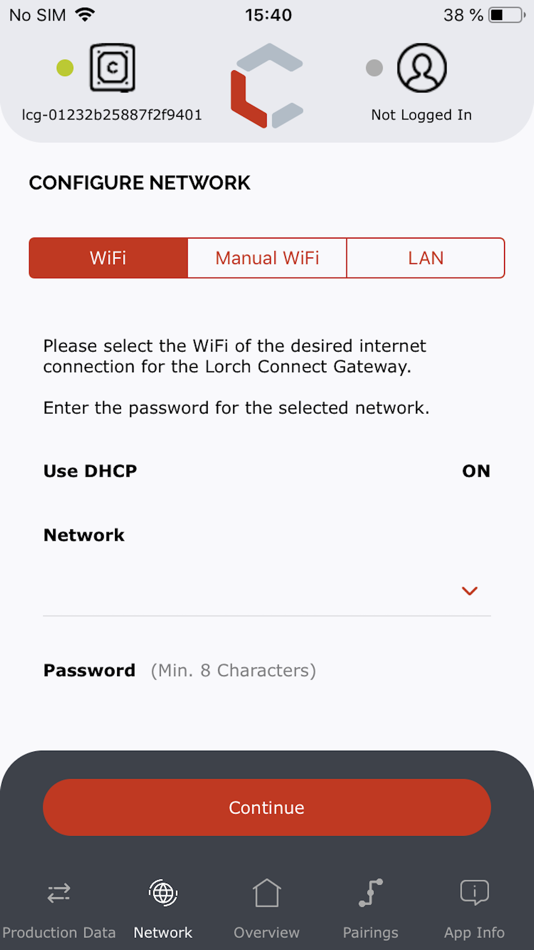 #2. Lorch Connect Gateway App(LCG) (iOS) Ved: Lorch Schweißtechnik GmbH
