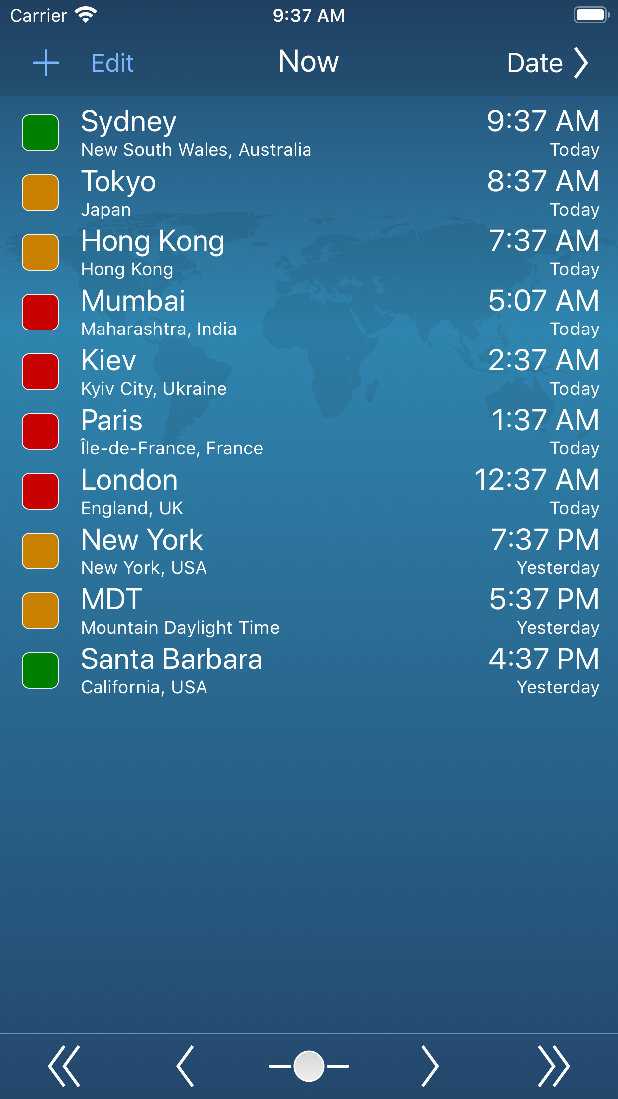 TimeScroller - timezone helper