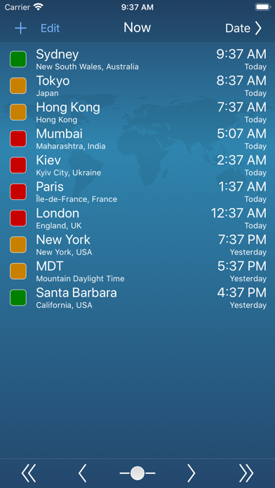 TimeScroller - timezone helper Screenshot