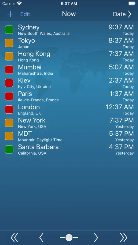 TimeScroller - timezone helper screenshot 1 of 6