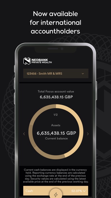 Nedbank Private Wealth App Screenshot