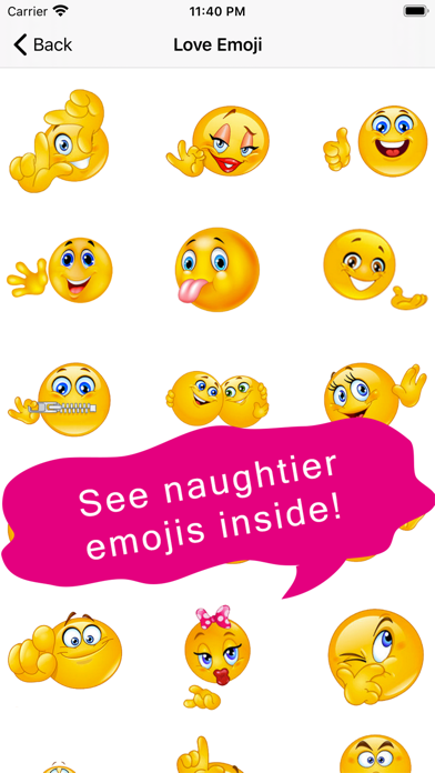Screenshot #1 pour Flirty Emoji Adult Stickers