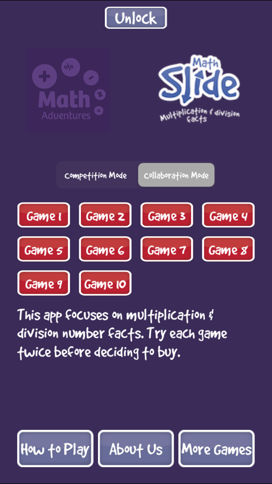 #1. Math Slide: multiply & divide (iOS) By: Math Adventures