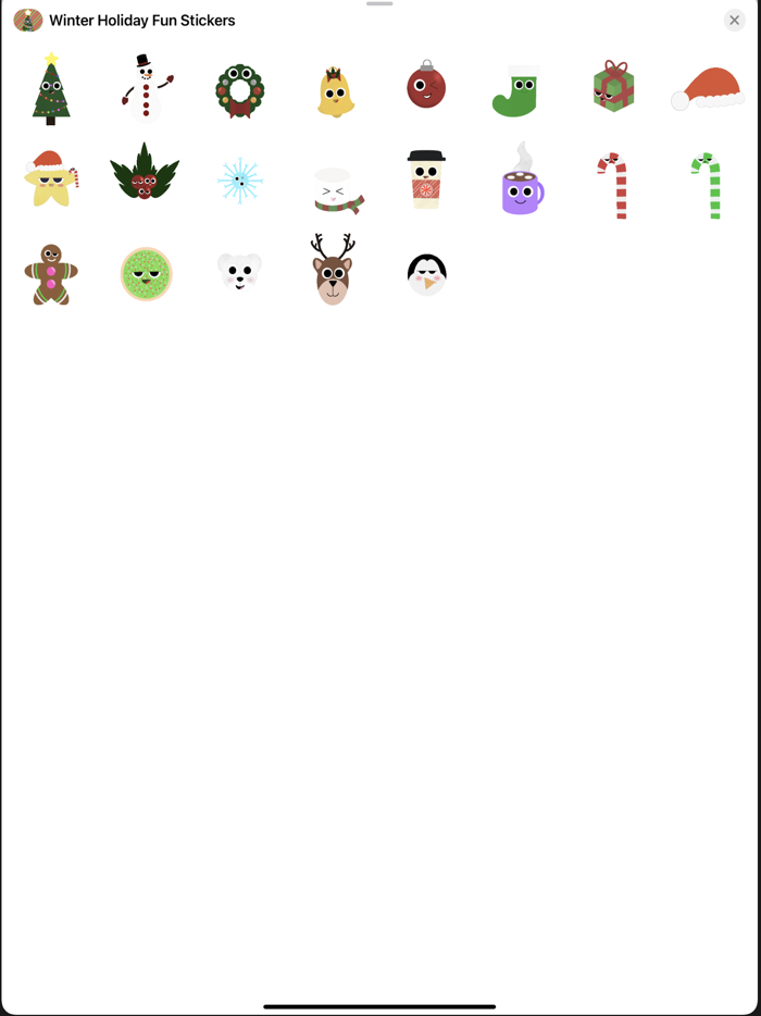 Winter Holiday Fun Stickers