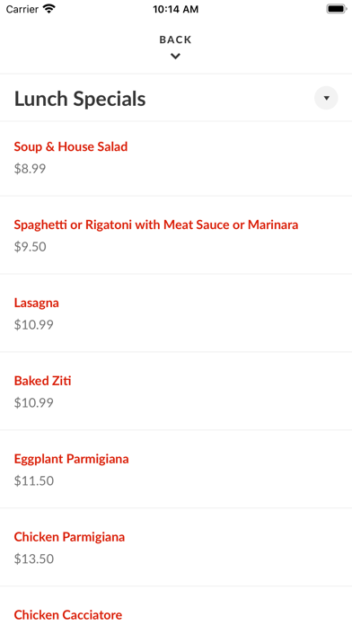 Rocco's Italian Restaurant Screenshot