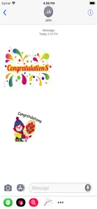 Congratulations Stickers 2018 screenshot #2 for iPhone