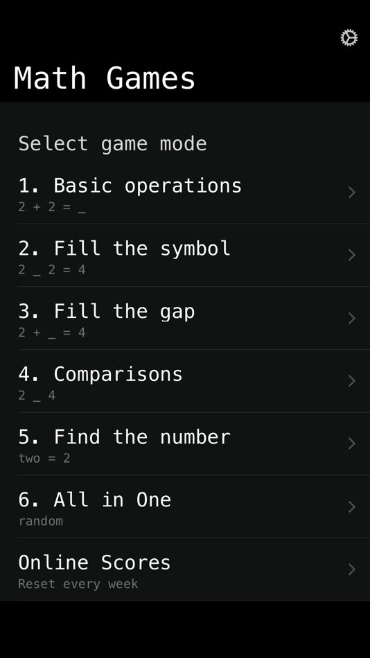 #1. Minimal Math Games (iOS) 由: Javier Hernandez Torres
