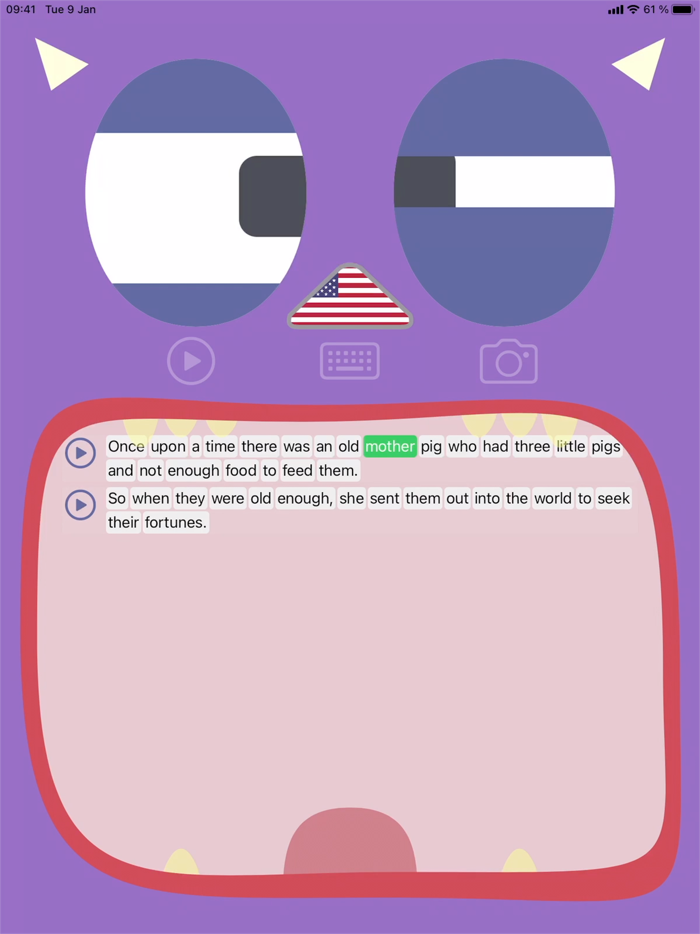 Monster reader for kid toddler