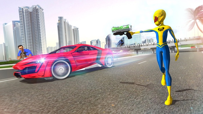 Neon Spider Stickman Rope Hero