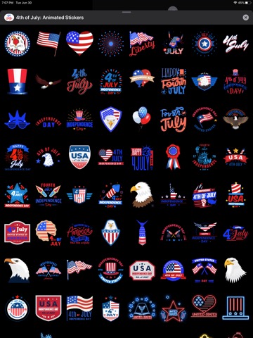 4th of July: Animated Stickersのおすすめ画像3