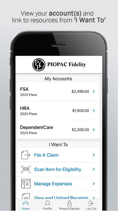 PIOPAC Mobile Screenshot