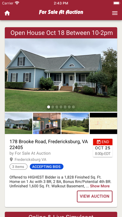 For Sale At Auction Screenshot