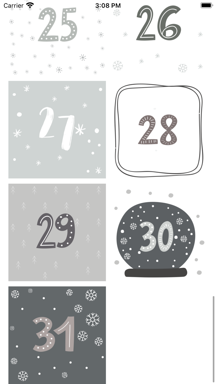 New Year Advent calendar