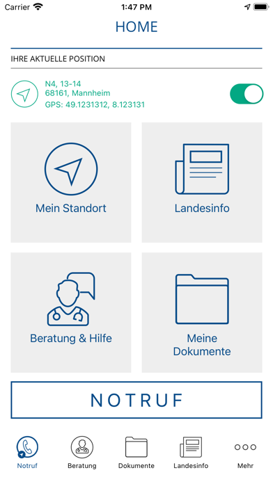 Hilferuf Business Screenshot