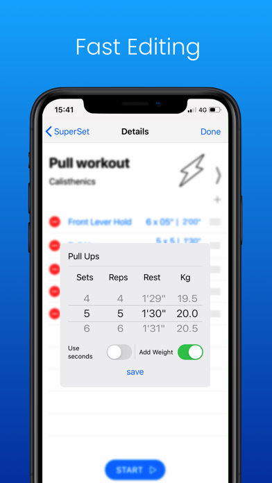 Screenshot #3 pour SuperSet - Workout Companion