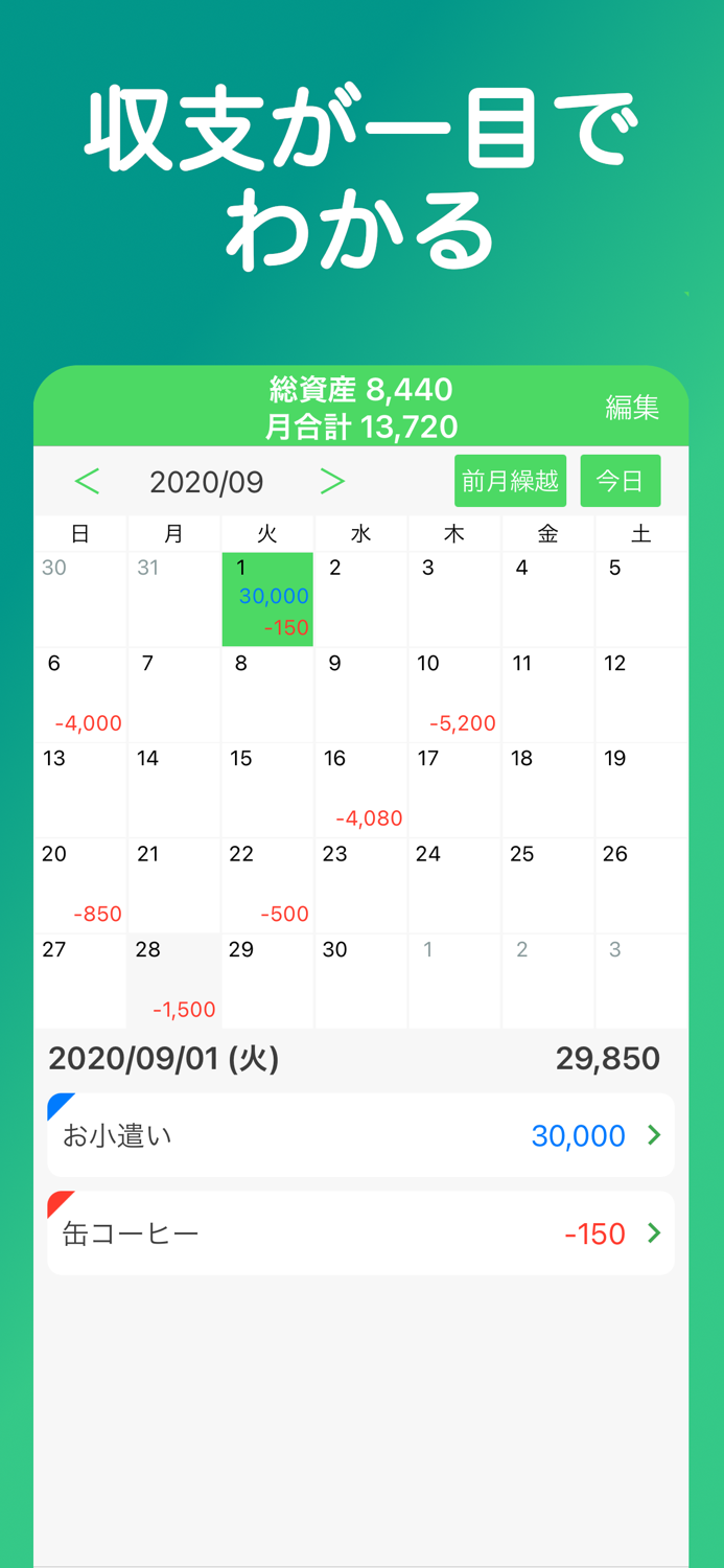 簡単なおこづかい帳 ポケマネ