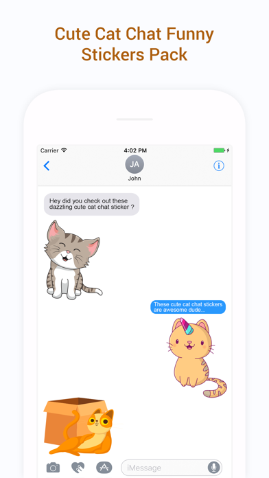 Cute Cat Chat Funny Stickers Screenshot
