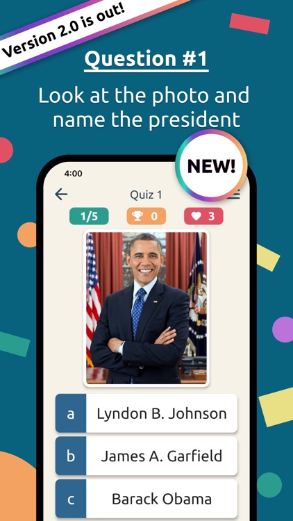 US States & Presidents Quiz